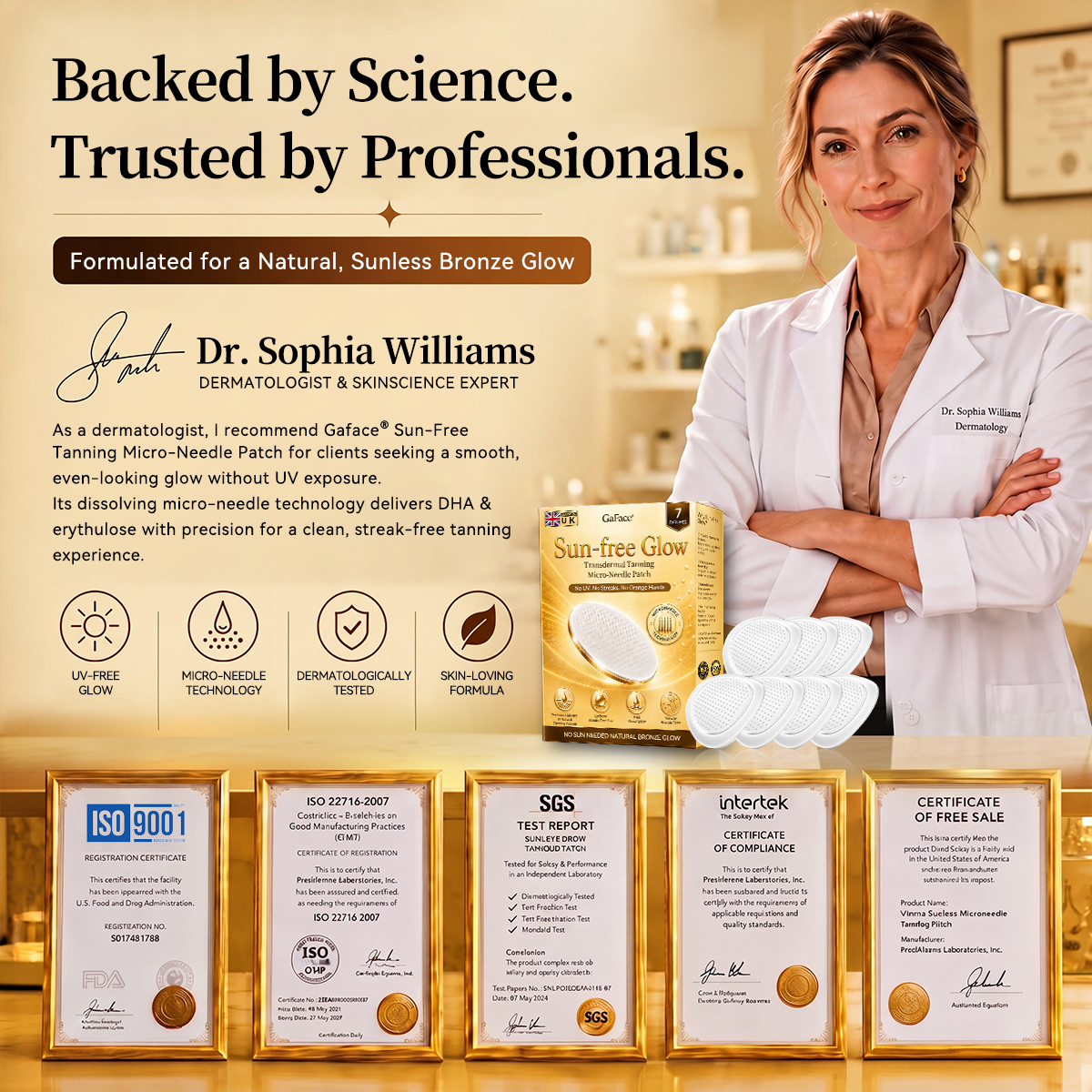 𝑮𝐚𝒇𝐚𝐜𝐞®👩‍⚕️🎉 Sunless Natural Glow Transdermal Tanning Micro-Needle Patch