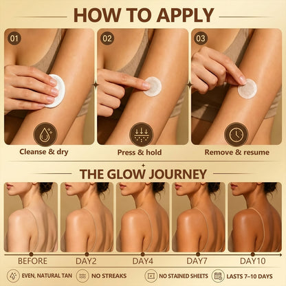 𝑮𝐚𝒇𝐚𝐜𝐞®👩‍⚕️🎉 Sunless Natural Glow Transdermal Tanning Micro-Needle Patch